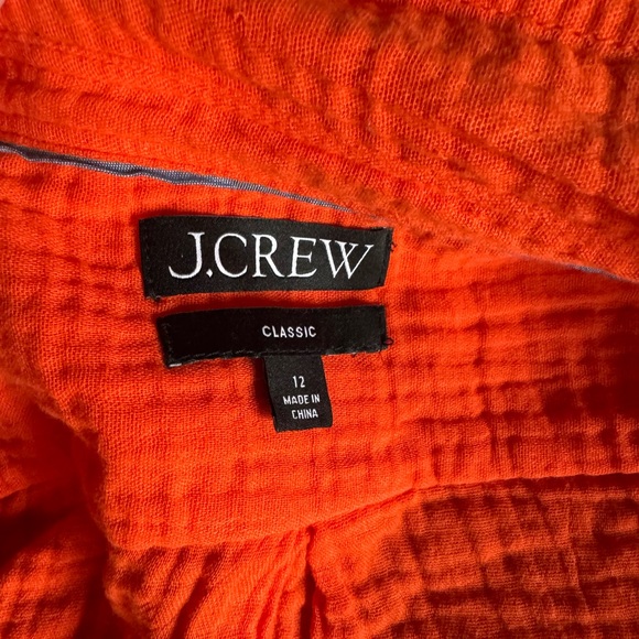 J. Crew Classic gauze cotton shirt Size 12 - Picture 3 of 7